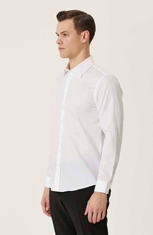 NETWORK - Beyaz Non-Iron Gömlek