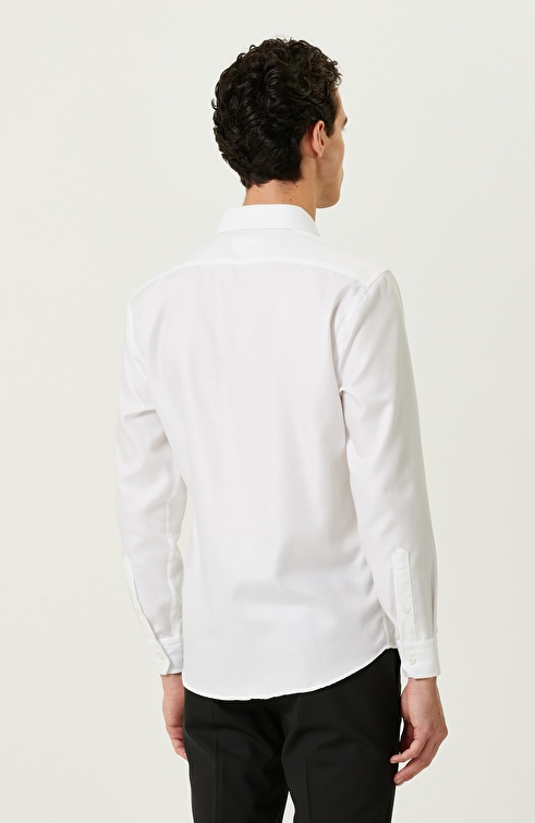 NETWORK - Beyaz Non-Iron Gömlek