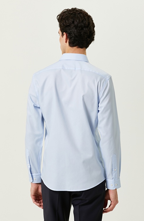 NETWORK - Mavi Non-Iron Oxford Gömlek