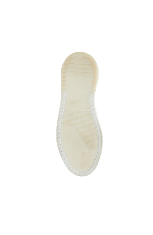 Kırık Beyaz Kadın Deri Sneaker_4