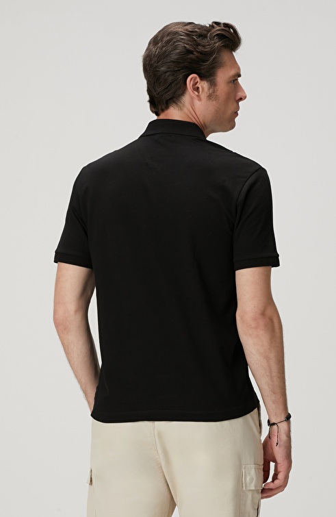Siyah Polo Yaka T-shirt_4