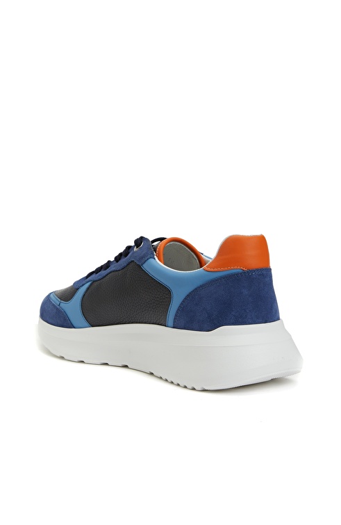 NETWORK - Lacivert Mavi Erkek Deri Sneaker