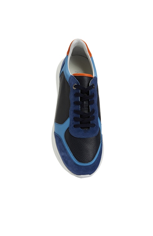 NETWORK - Lacivert Mavi Erkek Deri Sneaker