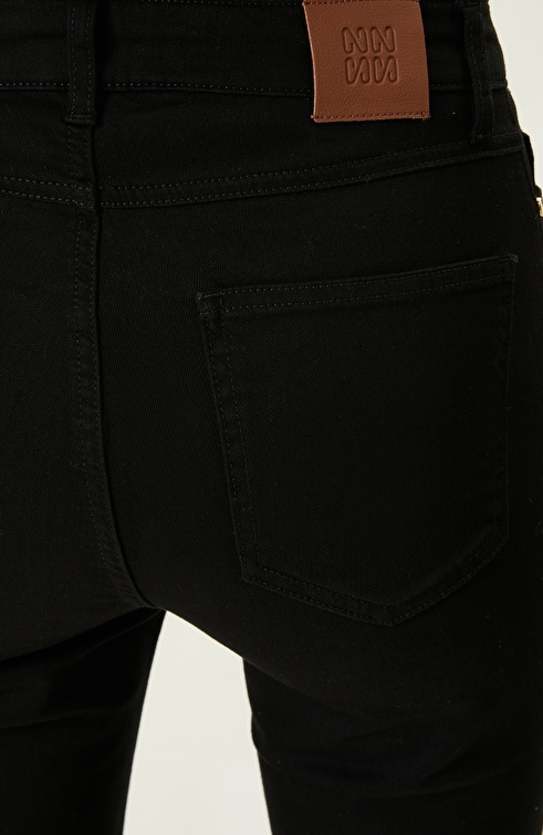 NETWORK - Siyah Yüksek Bel Denim Pantolon
