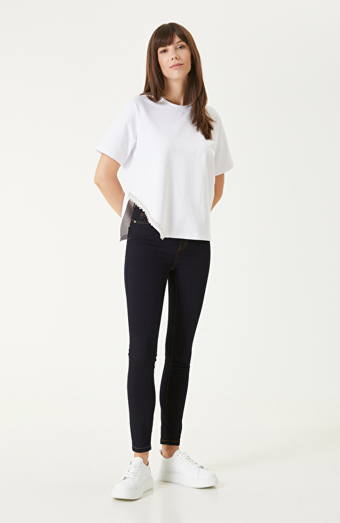 Lacivert Push-Up Denim Pantolon