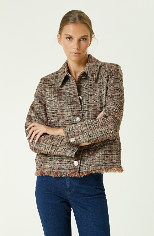 NETWORK - Kahverengi Tweed Ceket