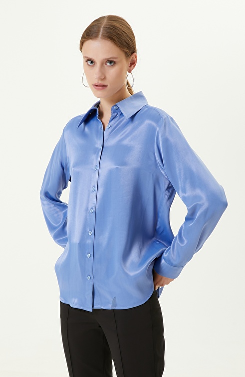 NETWORK - Mavi Uzun Kollu Gömlek