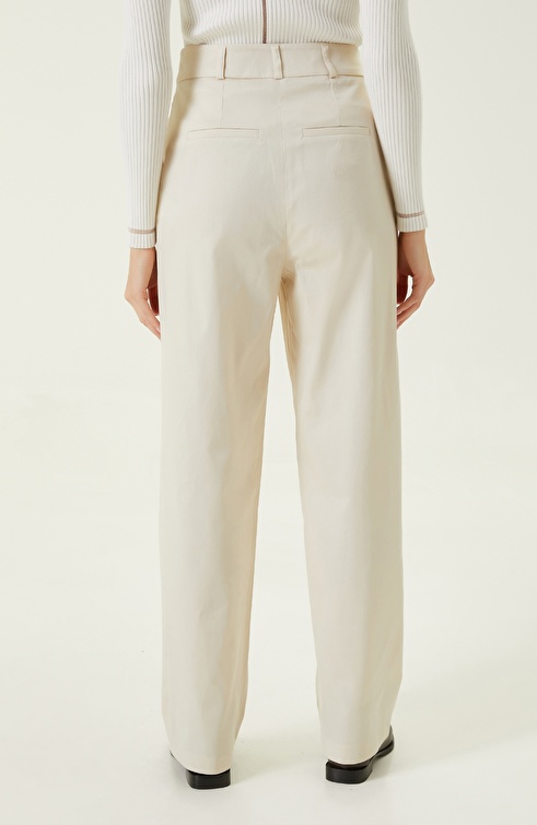 NETWORK - Taş Rengi Pilili Pantolon