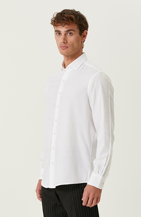 NETWORK - Beyaz Jakarlı Gömlek