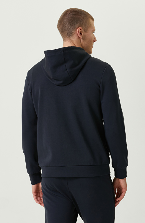 N-Tech Kapüşon Yaka Lacivert Sweatshirt_4