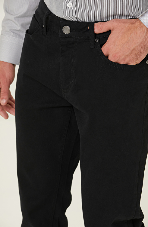 Siyah 5 Cepli Denim Pantolon_3