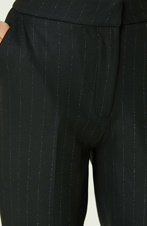 NETWORK - Siyah Çizgili Pantolon