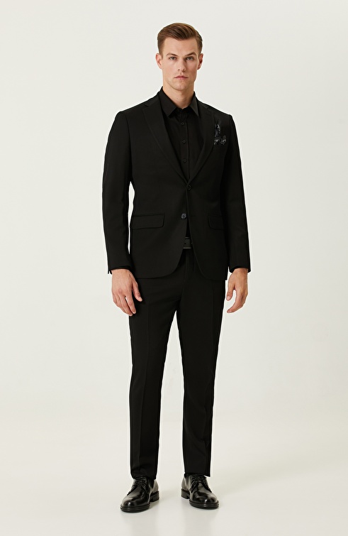NETWORK - Siyah Diyagonal Takım Elbise