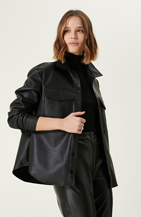 NETWORK - Oversize Siyah Mont