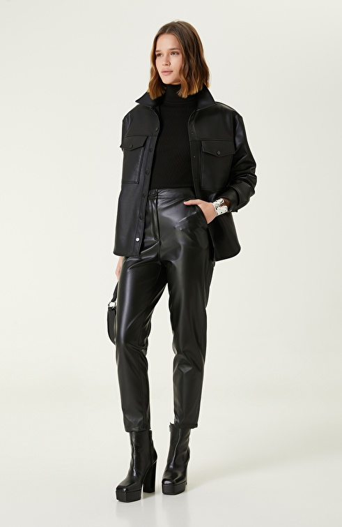 NETWORK - Oversize Siyah Mont