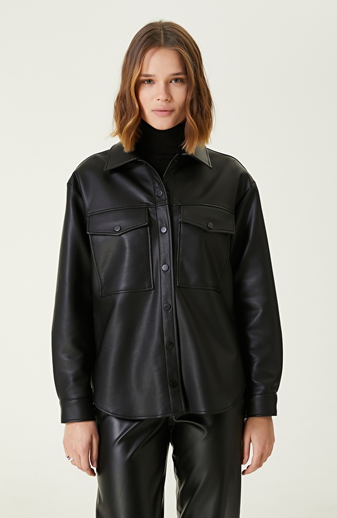 NETWORK - Oversize Siyah Mont