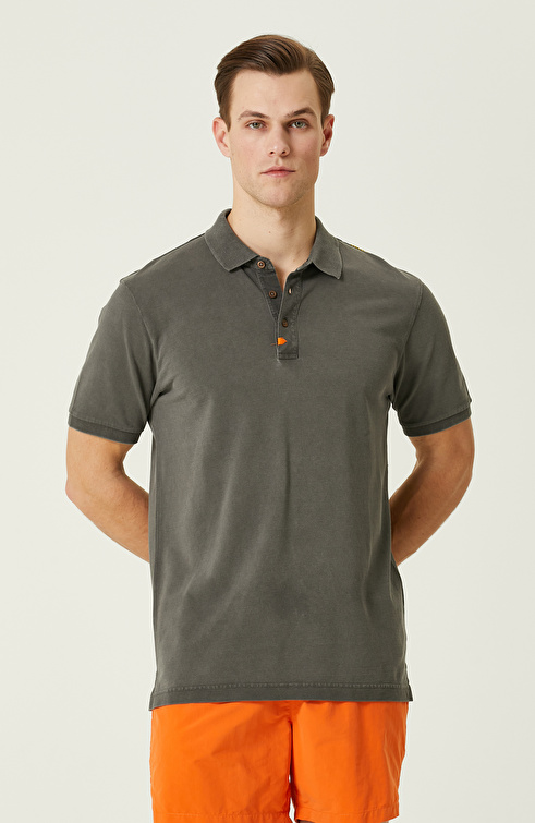 Antrasit Polo Yaka T-Shirt_0