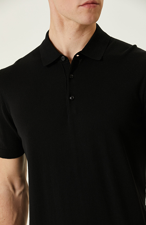 Siyah Polo Yaka Kazak_5