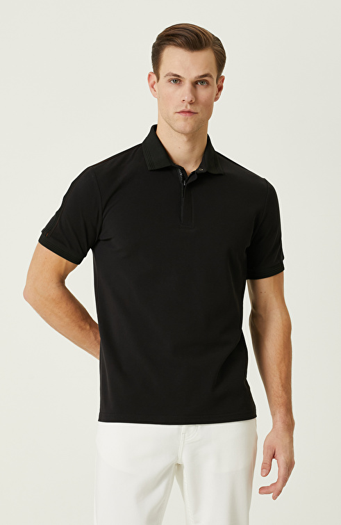 Siyah Polo Yaka T-Shirt