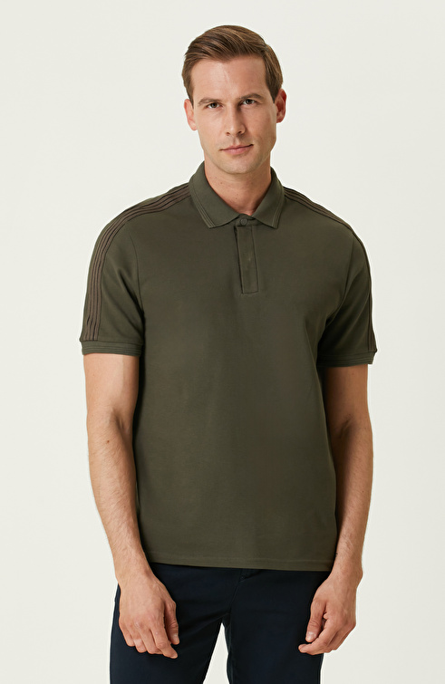 Haki Polo Yaka T-shirt