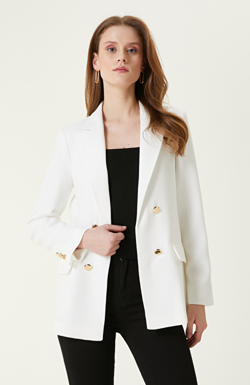 Ekru Blazer Ceket