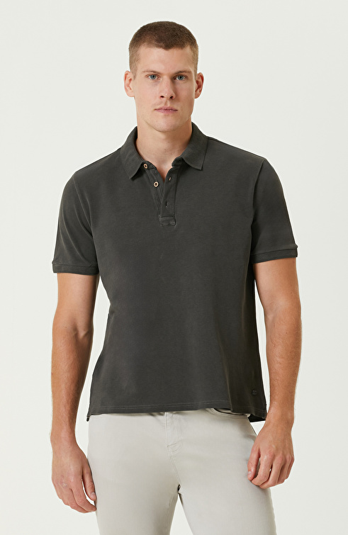 Antrasit Polo Yaka T-shirt