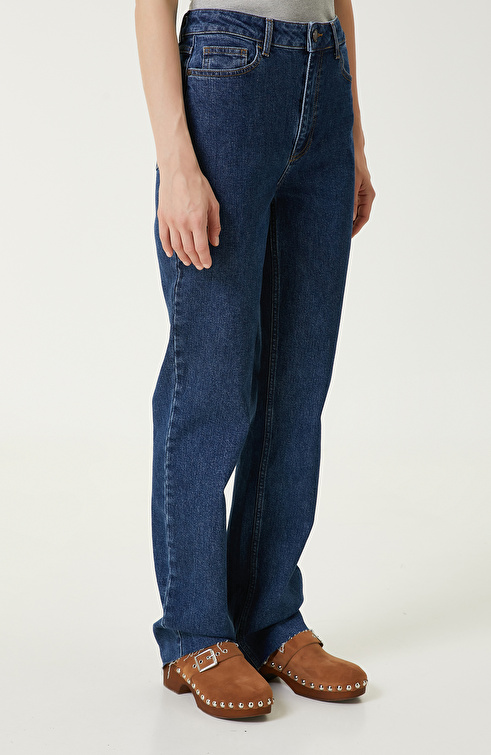 Koyu Indigo Mavi Denim Pantolon_2