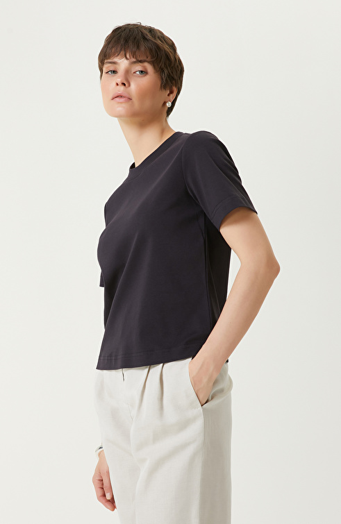 Lacivert Basic T-Shirt