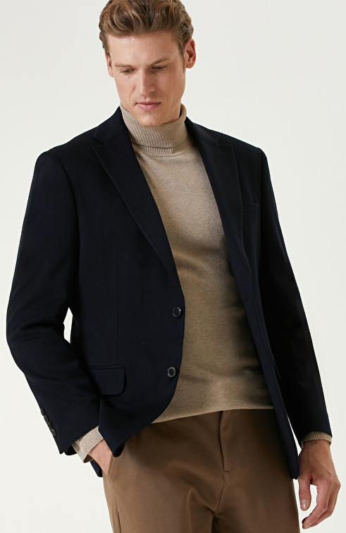 Lacivert Lımıted Kaşmir Blazer Ceket_1