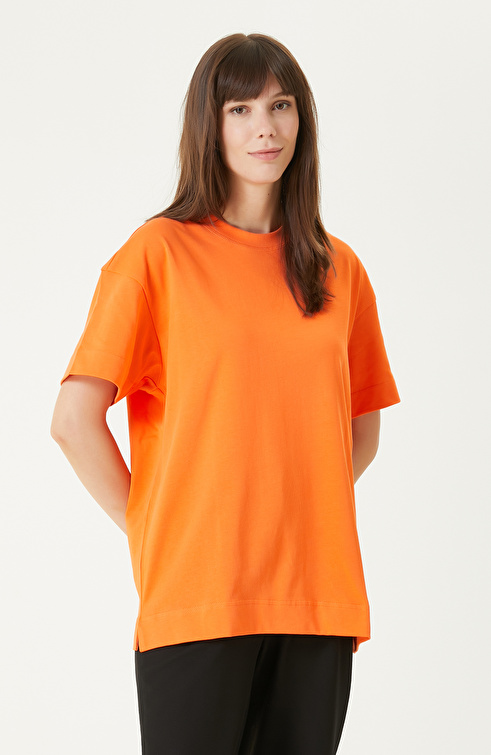 Turuncu Oversize Form Tshirt_3