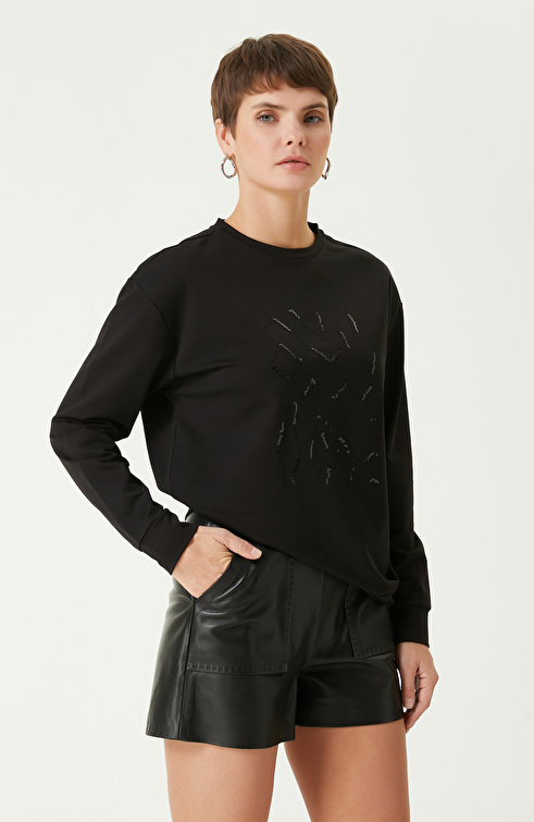 Siyah Payetli Sweatshirt_3