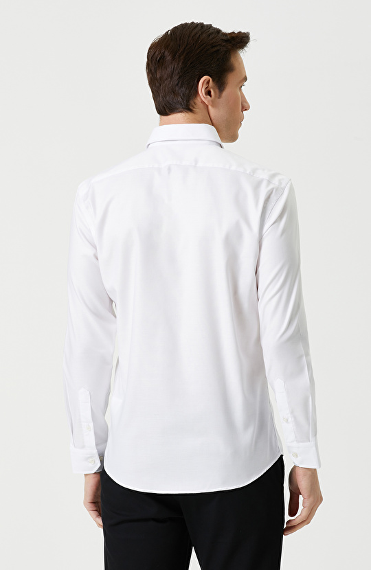 Beyaz Non-Iron Gömlek