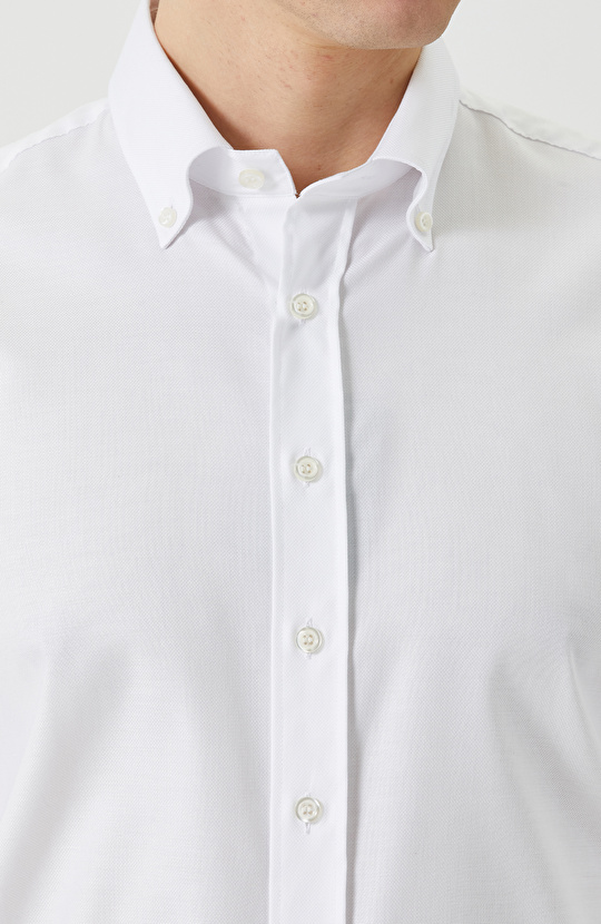 Beyaz Non-Iron Gömlek