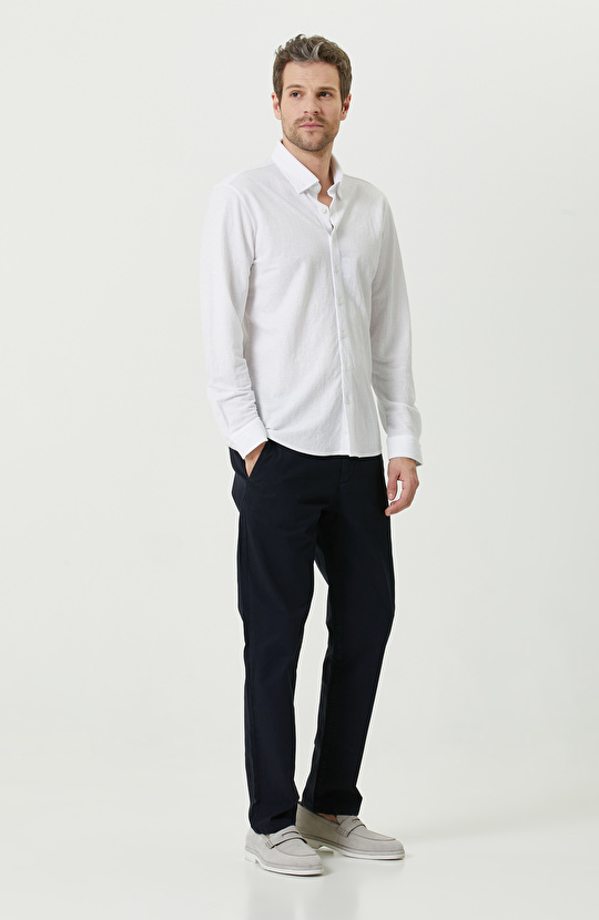 Beyaz Uzun Kollu Gömlek