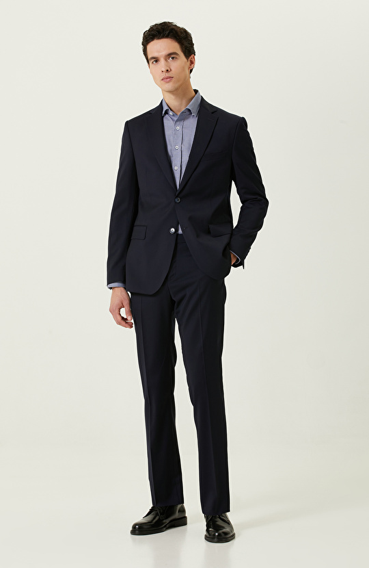 Loro Piana Kumaşıyla Üretilmiş Limited  Lacivert Yün Takım Elbise