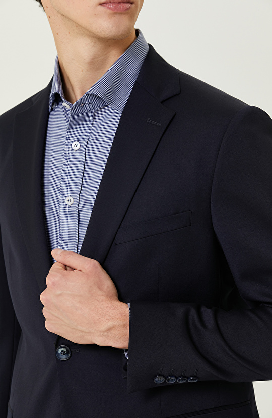 Loro Piana Kumaşıyla Üretilmiş Limited  Lacivert Yün Takım Elbise