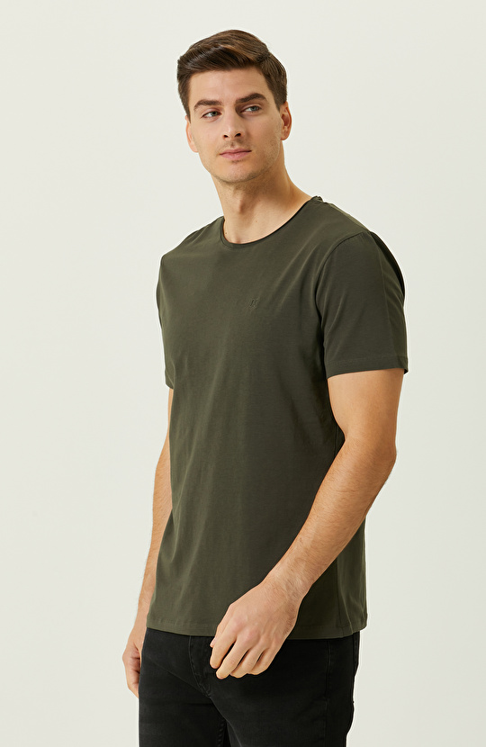 Haki Kısa Kollu T-shirt