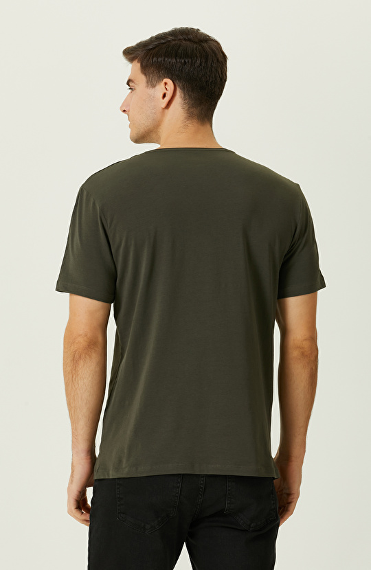 Haki Kısa Kollu T-shirt