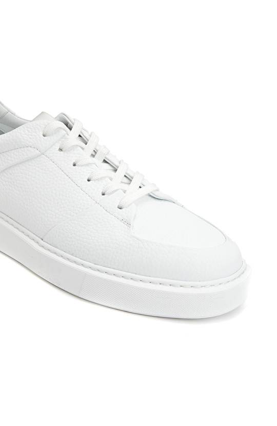 Beyaz Erkek Deri Sneaker