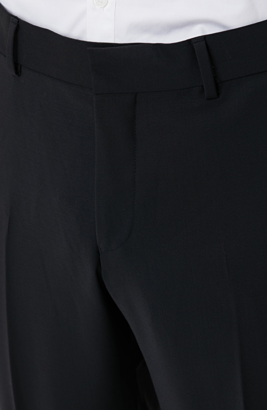 Siyah Yün Karışımlı Smokin Takım Elbise