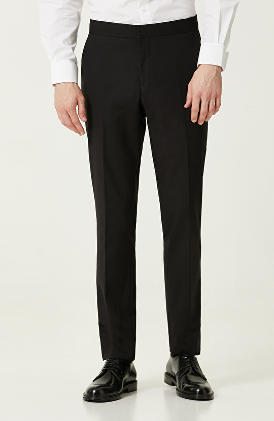 Siyah Yün  Smokin Pantolon