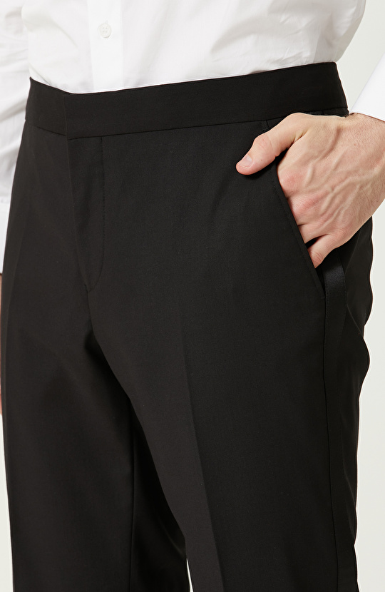 Siyah Yün  Smokin Pantolon