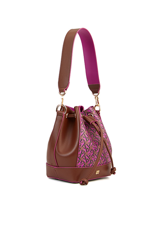 Monogram Fuşya Kadın Postacı Çantası