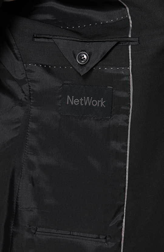 Siyah Yün Yelekli Takım Elbise