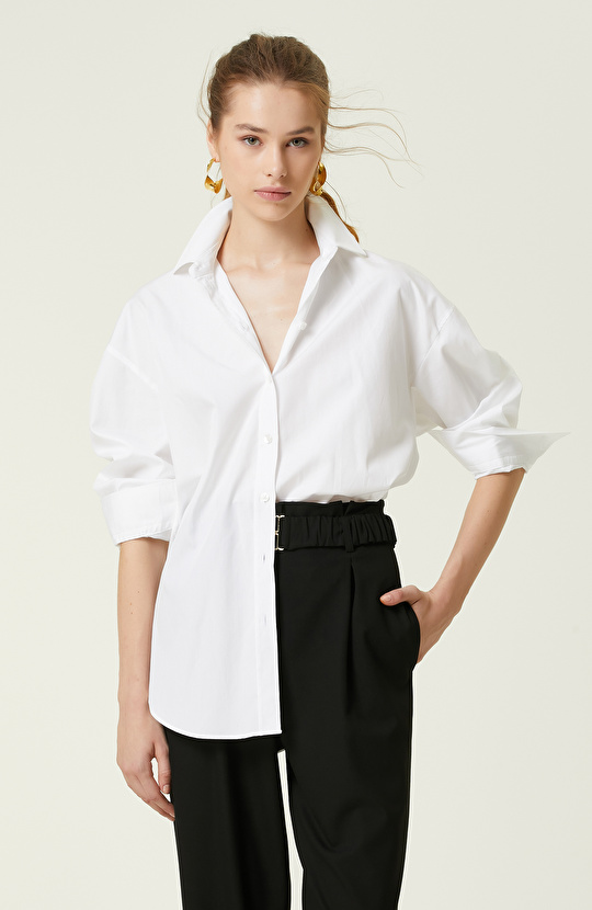 Beyaz Uzun Kollu Gömlek