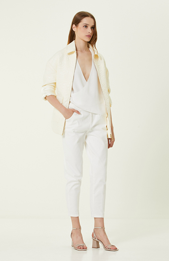 Limited Ekru İpek Bluz