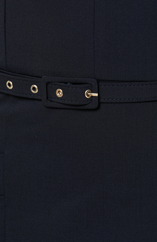 Lacivert Midi Elbise