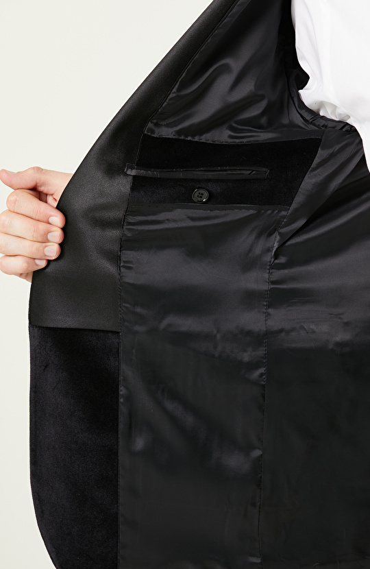 Siyah Kadife Smokin Ceket