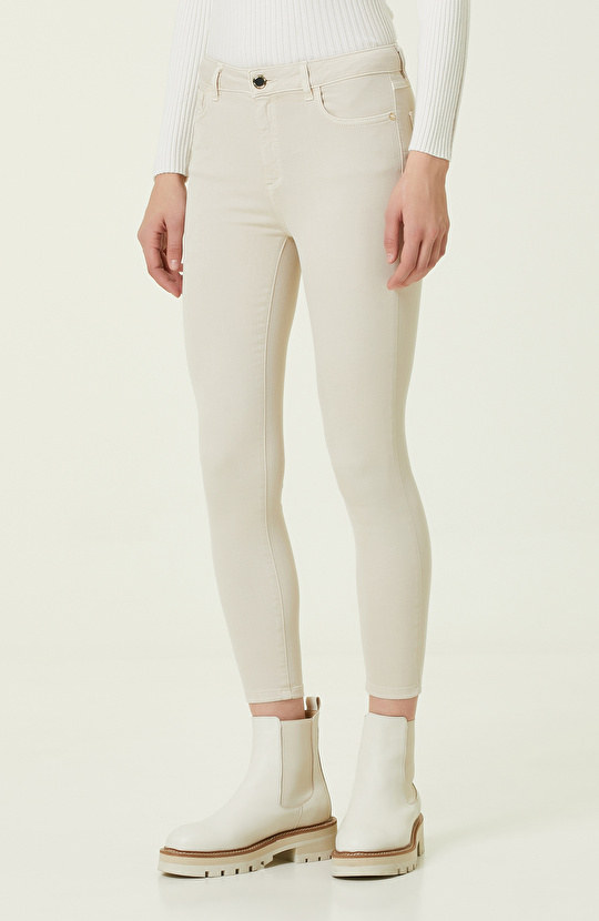 Bej Basic Casual Pantolon