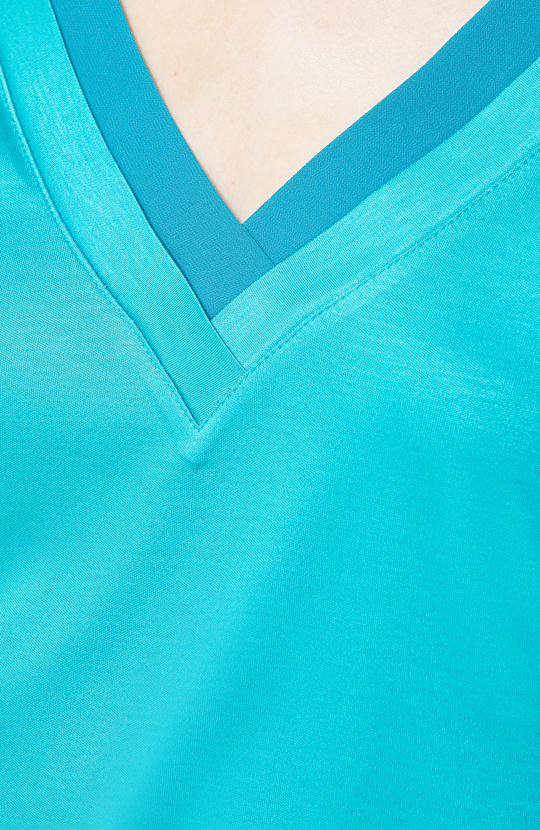Yeşil Kısa Kollu V Yaka T-Shirt